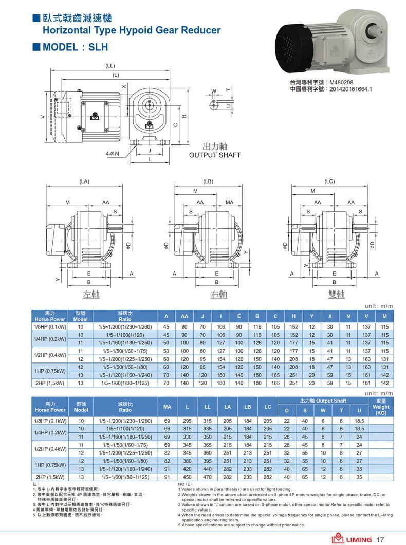 利茗直交軸減速機